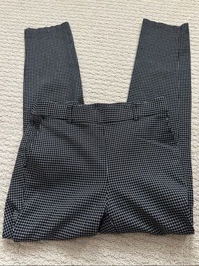 Checked Black  Pants with White Grid